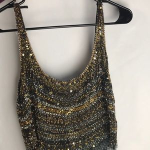 Authentic YVES SAINT LAURENT Ysl sequin crop tank